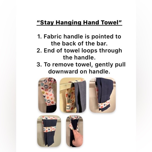 NEW Handmade Wine “Stay Hanging” Hand Towel - Picture 9 of 9